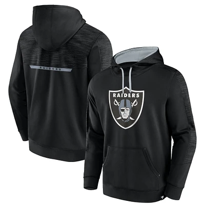 Sweat à capuche noir Las Vegas Raiders Defender Evo Fanatics pour hommes