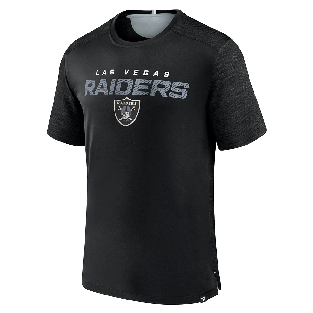 T-shirt noir Fanatics Las Vegas Raiders Defender Evo pour hommes