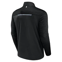 Men's Fanatics Black Las Vegas Raiders Defender Half-Zip Top