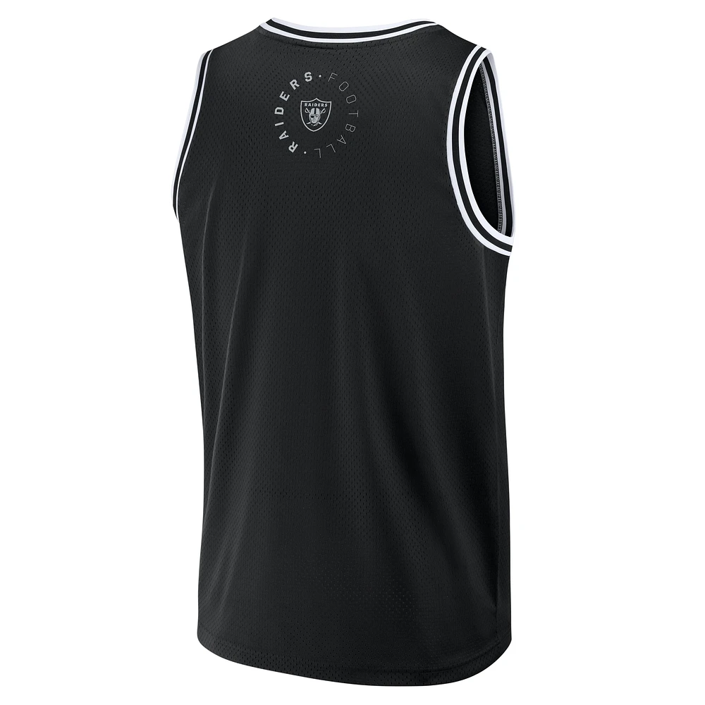 Men's Fanatics Black Las Vegas Raiders Elements Future Ground Jersey Tank Top