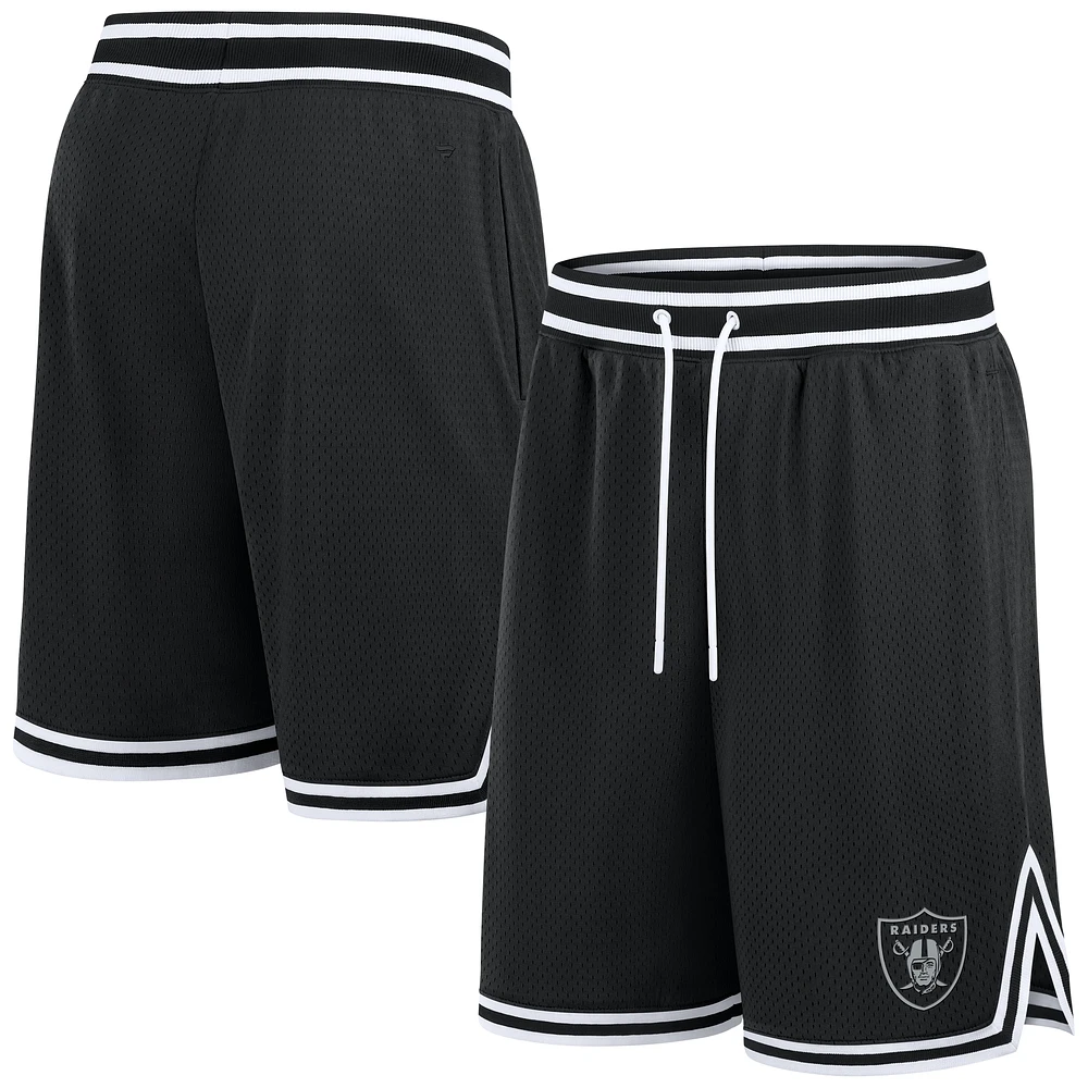 Short de football Fanatics Future Ground pour homme, noir, Las Vegas Raiders Elements