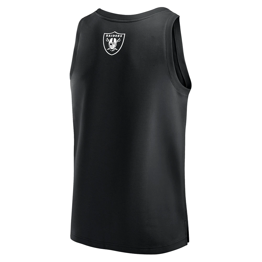 Débardeur noir Fanatics Las Vegas Raiders Elements pour hommes