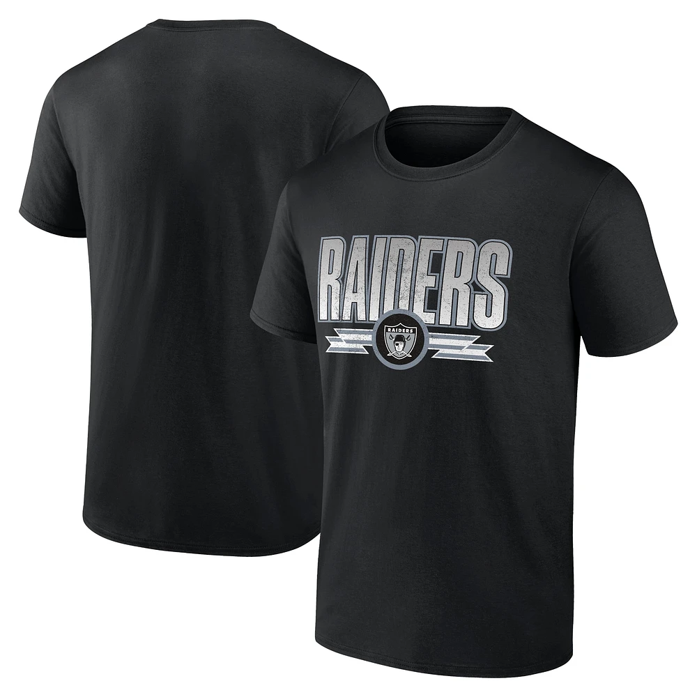 T-shirt noir Fanatics Las Vegas Raiders Fading Out pour hommes