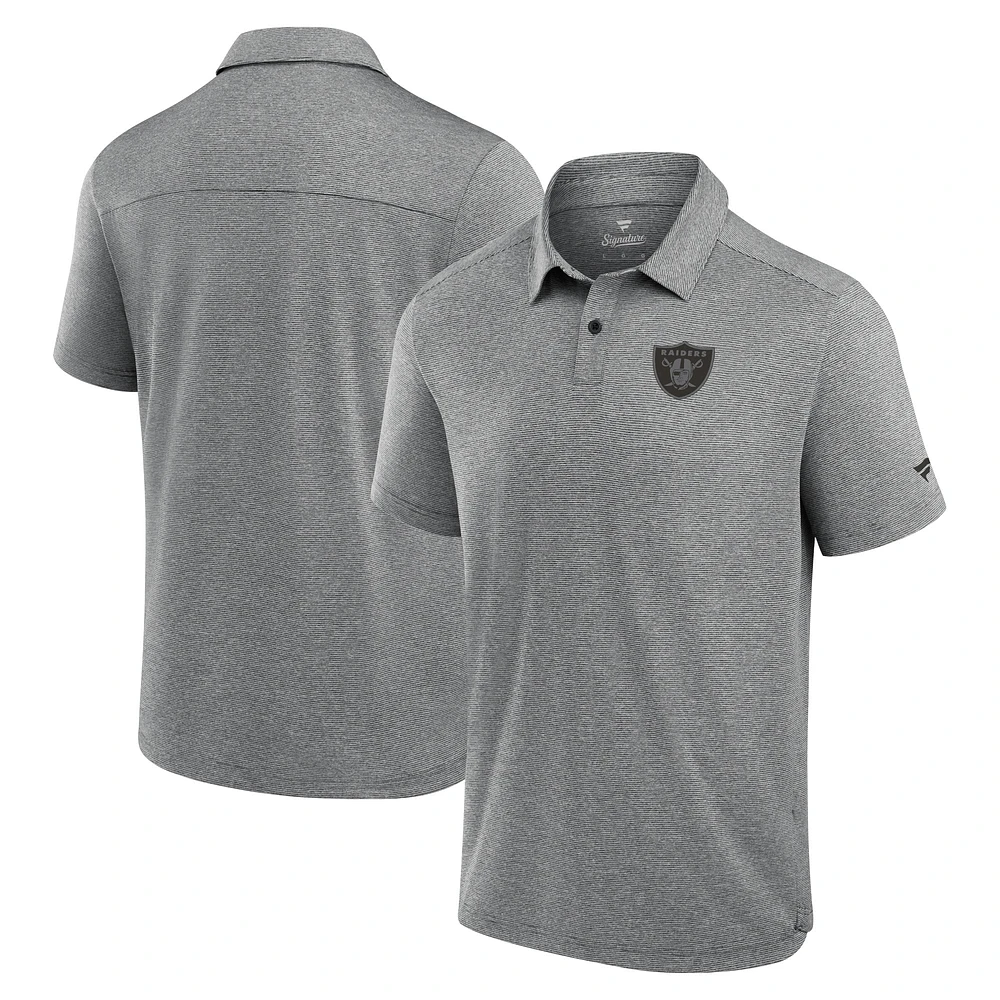 Men's Fanatics Black Las Vegas Raiders Front Office Tech Polo Shirt