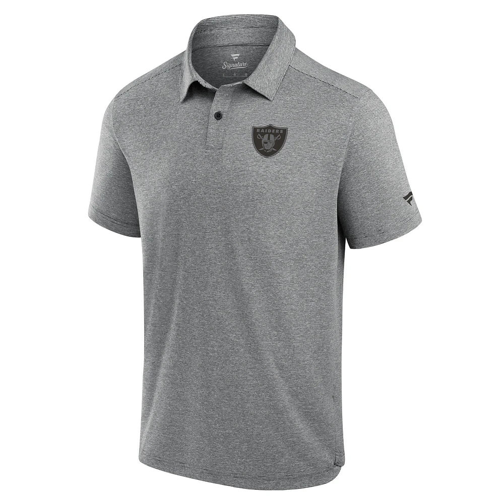 Polo technique noir Fanatics pour homme des Las Vegas Raiders