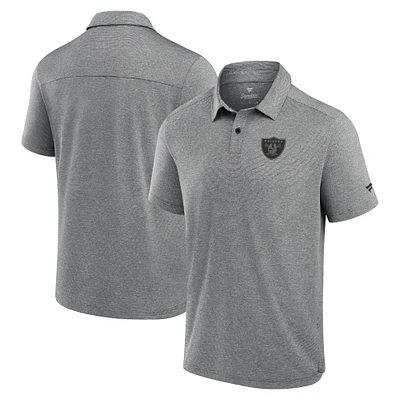 Polo technique noir Fanatics pour homme des Las Vegas Raiders