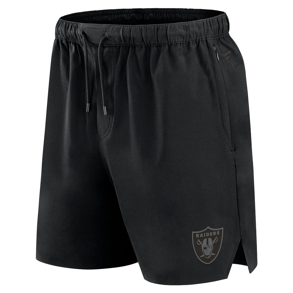 Men's Fanatics Black Las Vegas Raiders Front Office Woven Shorts