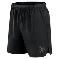 Short tissé noir Las Vegas Raiders Front Office Fanatics pour hommes