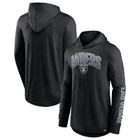 Men's Fanatics Black Las Vegas Raiders Front Runner Long Sleeve Hooded T-Shirt