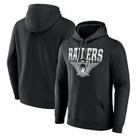 Men's Fanatics Black Las Vegas Raiders Geometric Chrome Pullover Hoodie