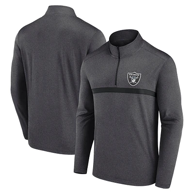 Haut à glissière quart de tour pour hommes Fanatics Black Las Vegas Raiders