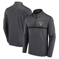 Haut à glissière quart de tour pour hommes Fanatics Black Las Vegas Raiders