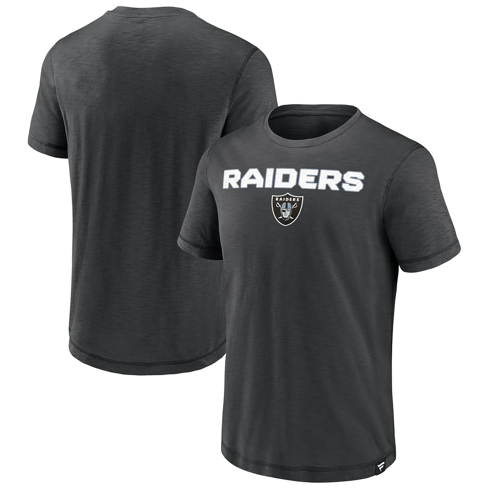 Men's Fanatics Black Las Vegas Raiders Jump The Gun Iconic Slub Elevated T-Shirt