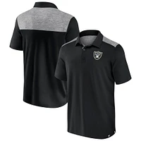 Polo noir Long Shot Fanatics pour hommes des Raiders de Las Vegas