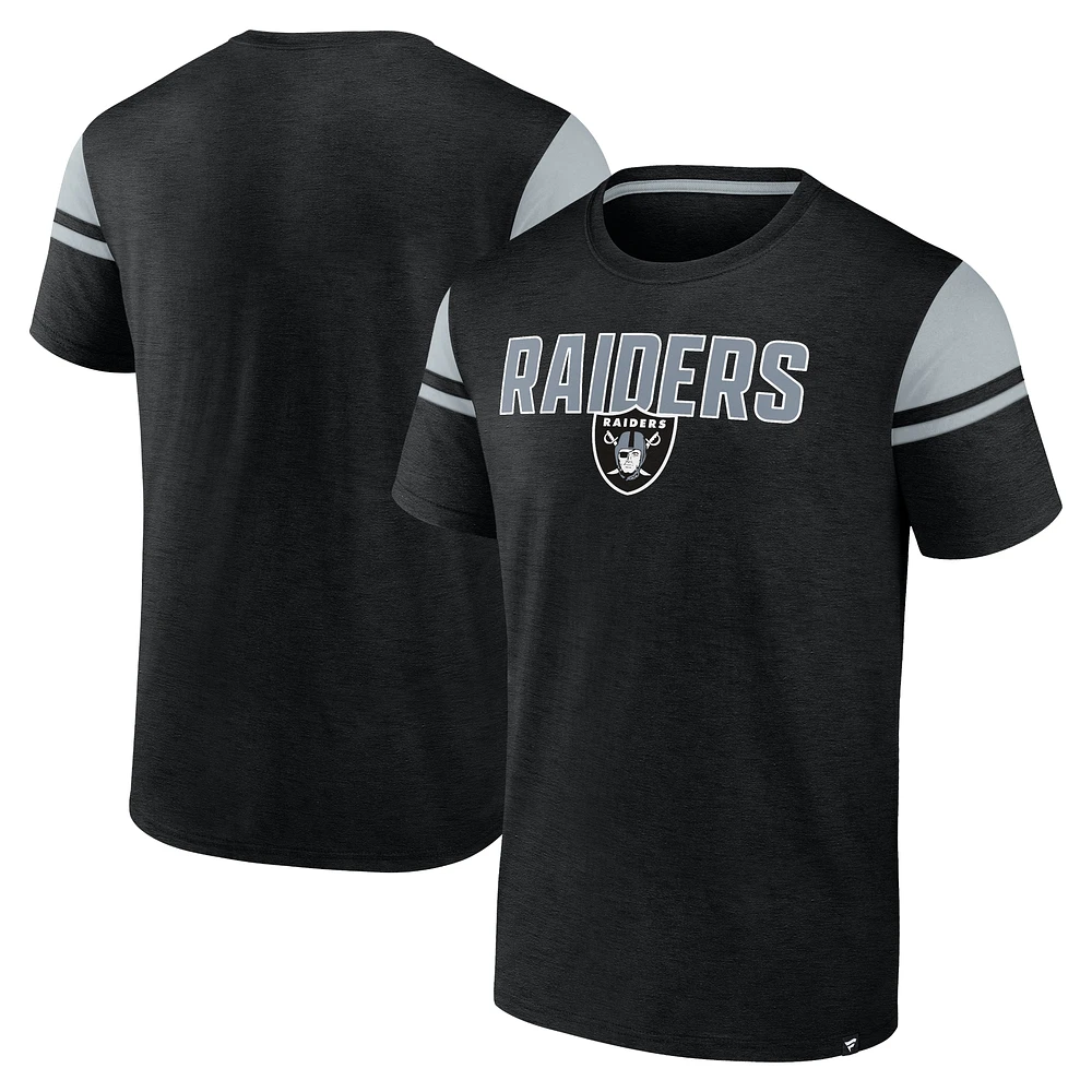 T-shirt noir Fanatics Las Vegas Raiders Old School Play Slub pour hommes