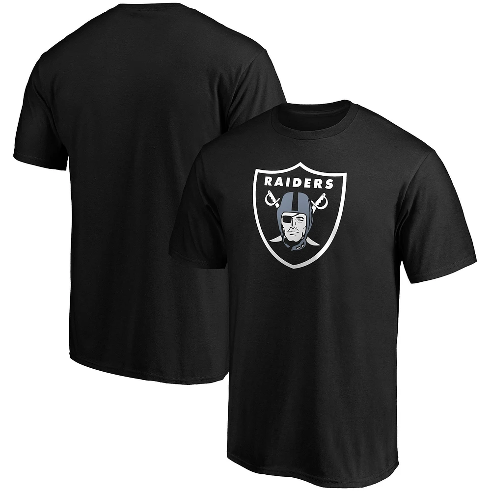 T-shirt noir de l'équipe avec logo principal Fanatics Raiders Las Vegas pour hommes