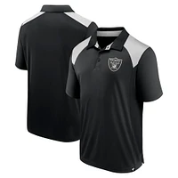 Polo primaire Fanatics noir Las Vegas Raiders pour hommes