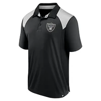 Polo primaire Fanatics noir Las Vegas Raiders pour hommes