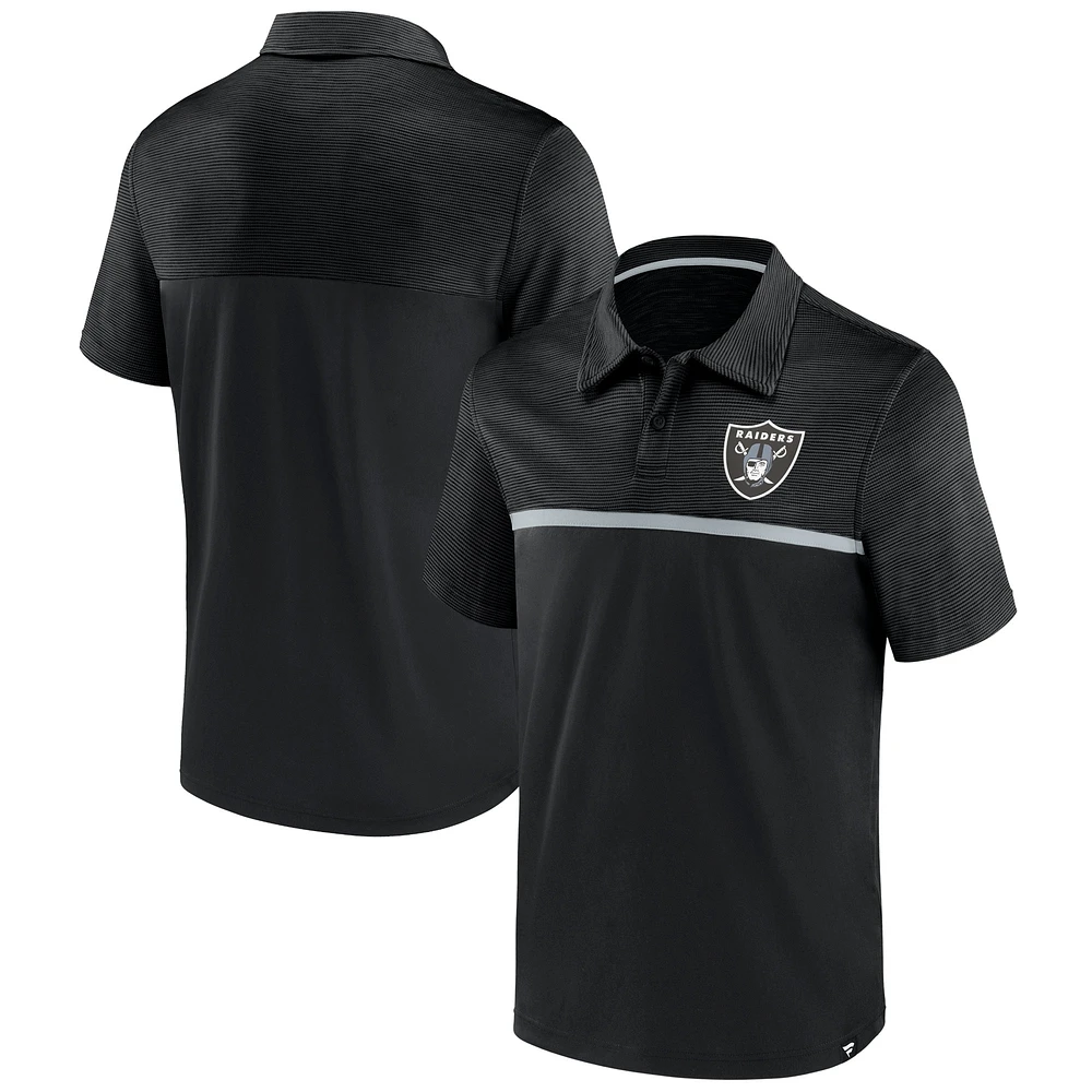 Polo primaire Fanatics noir Las Vegas Raiders pour hommes