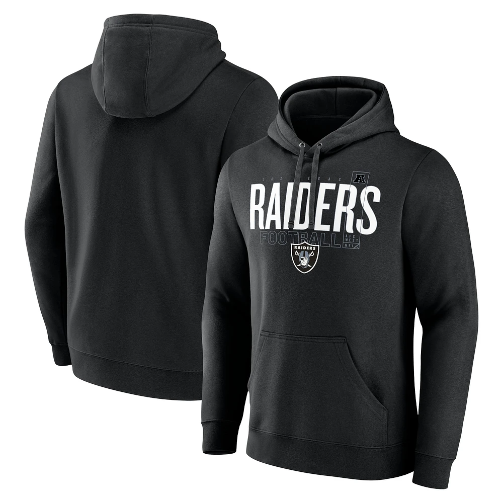 Sweat à capuche noir Fanatics Las Vegas Raiders Pylon Outline pour homme