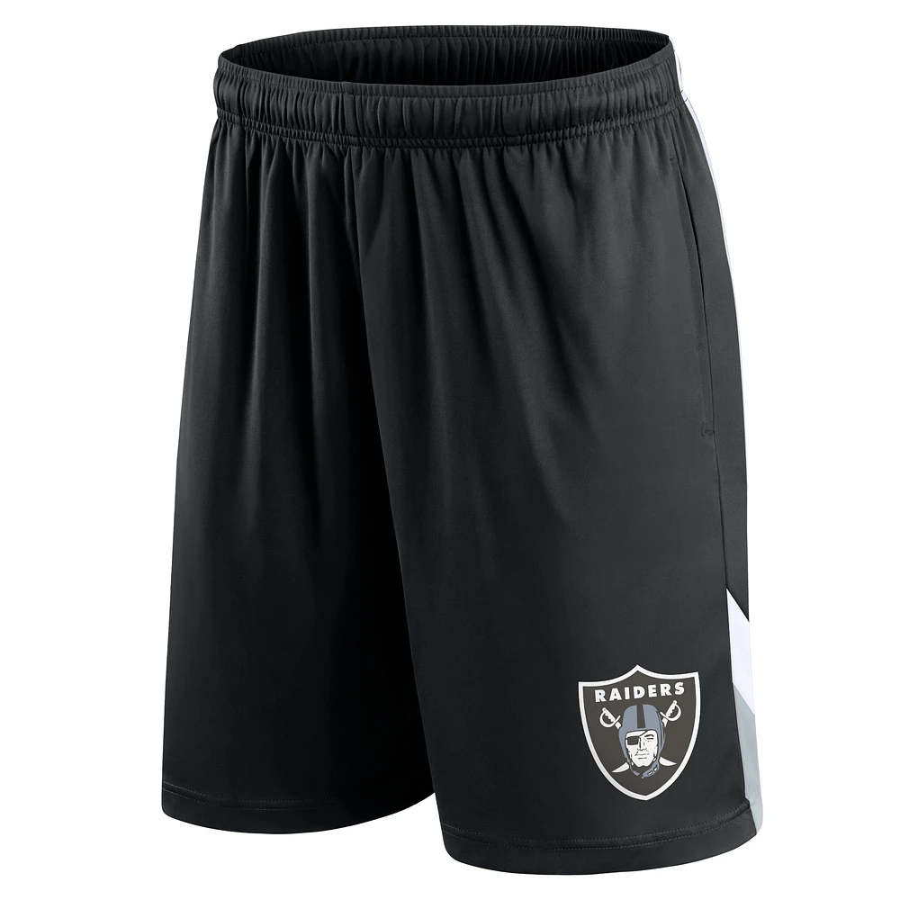 Short Slice noir Las Vegas Raiders Fanatics pour hommes