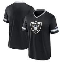 T-shirt à rayures pour homme Fanatics Black Las Vegas Raiders