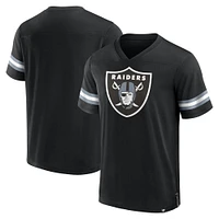 Men's Fanatics Black Las Vegas Raiders Tackle V-Neck Jersey T-Shirt