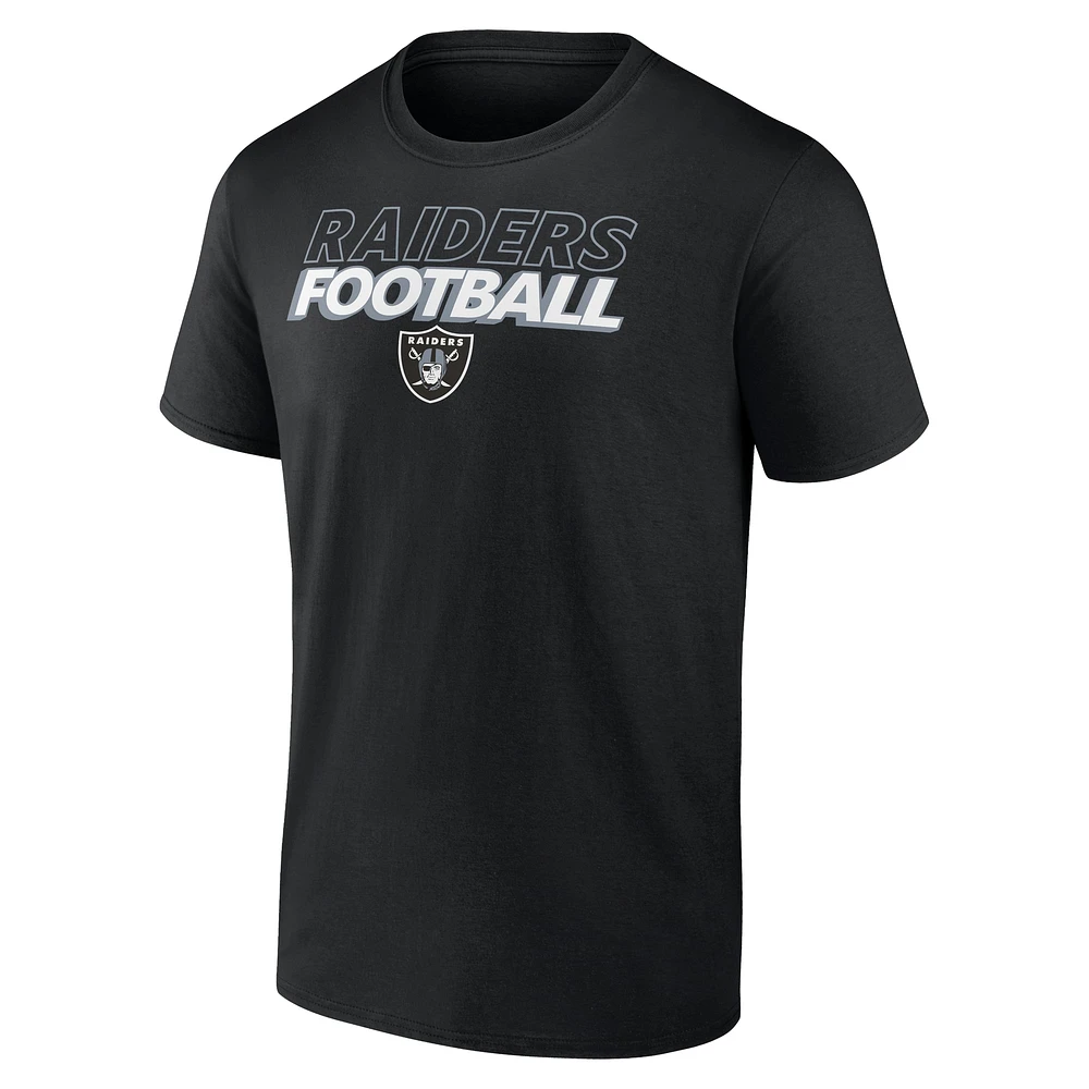 Pack combiné T-shirt noir et casquette ajustable Las Vegas Raiders Take Action pour homme