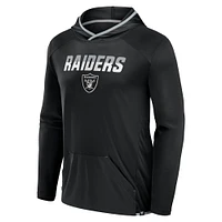 Men's Fanatics Black Las Vegas Raiders Transitional Defender Hoodie Long Sleeve T-Shirt