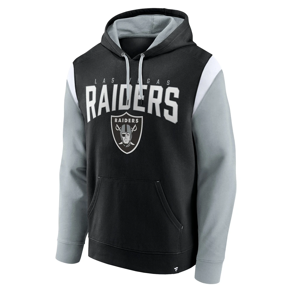 Sweat à capuche noir Las Vegas Raiders Trench Battle Fanatics pour hommes