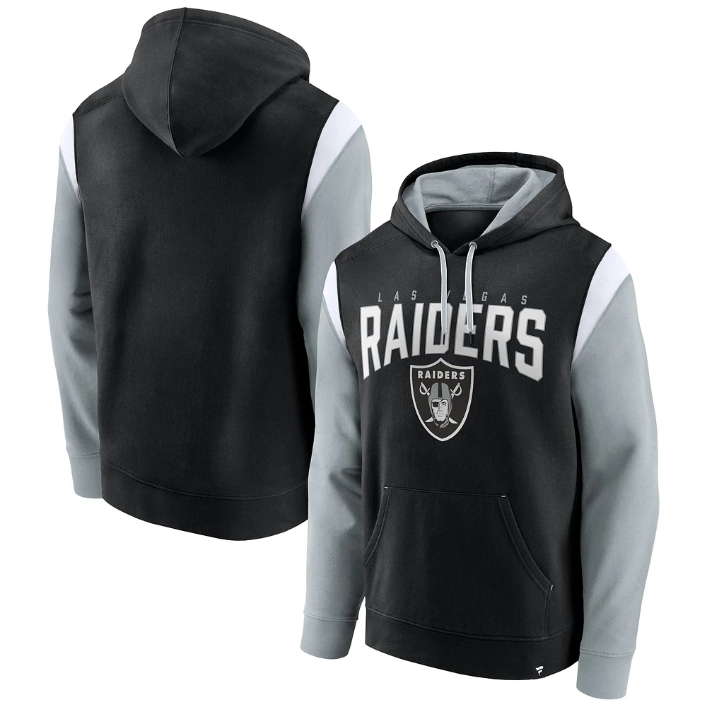 Sweat à capuche noir Las Vegas Raiders Trench Battle Fanatics pour hommes