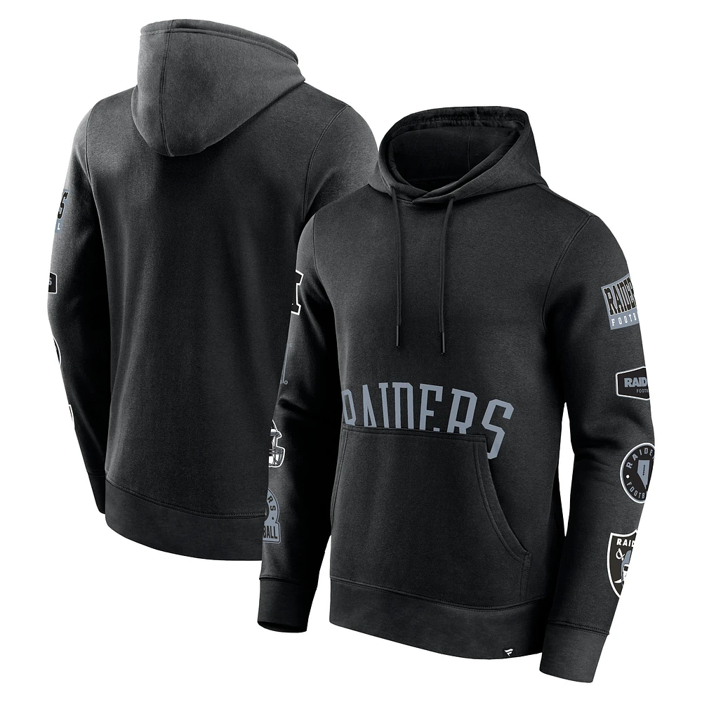 Sweat à capuche noir Las Vegas Raiders Wild Winner Fanatics pour hommes