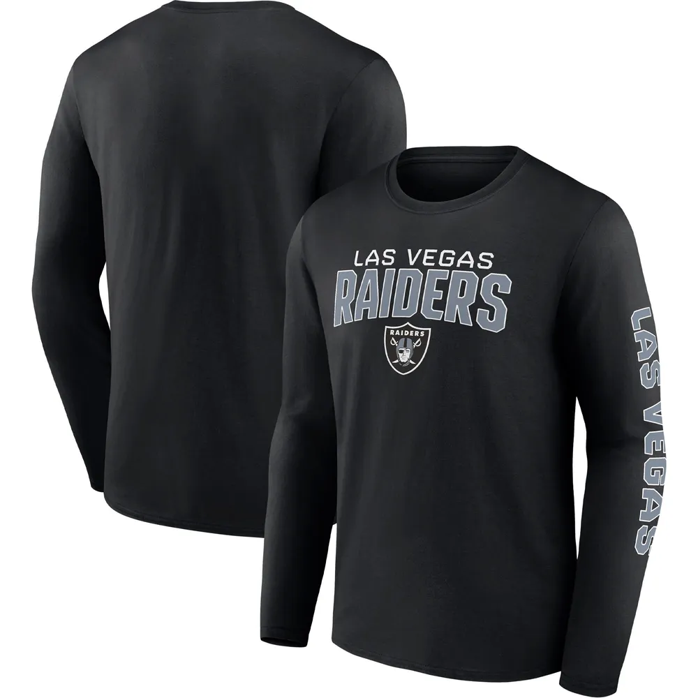 Las Vegas Raiders NFL Womens Big Wordmark Long Sleeve Henley