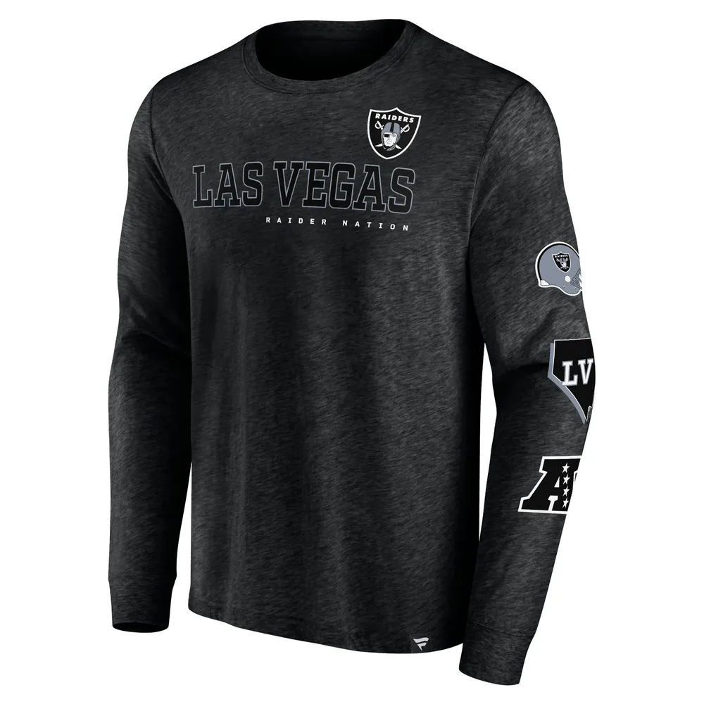 Men's Las Vegas Raiders Fanatics Branded Black/Heathered Gray Big