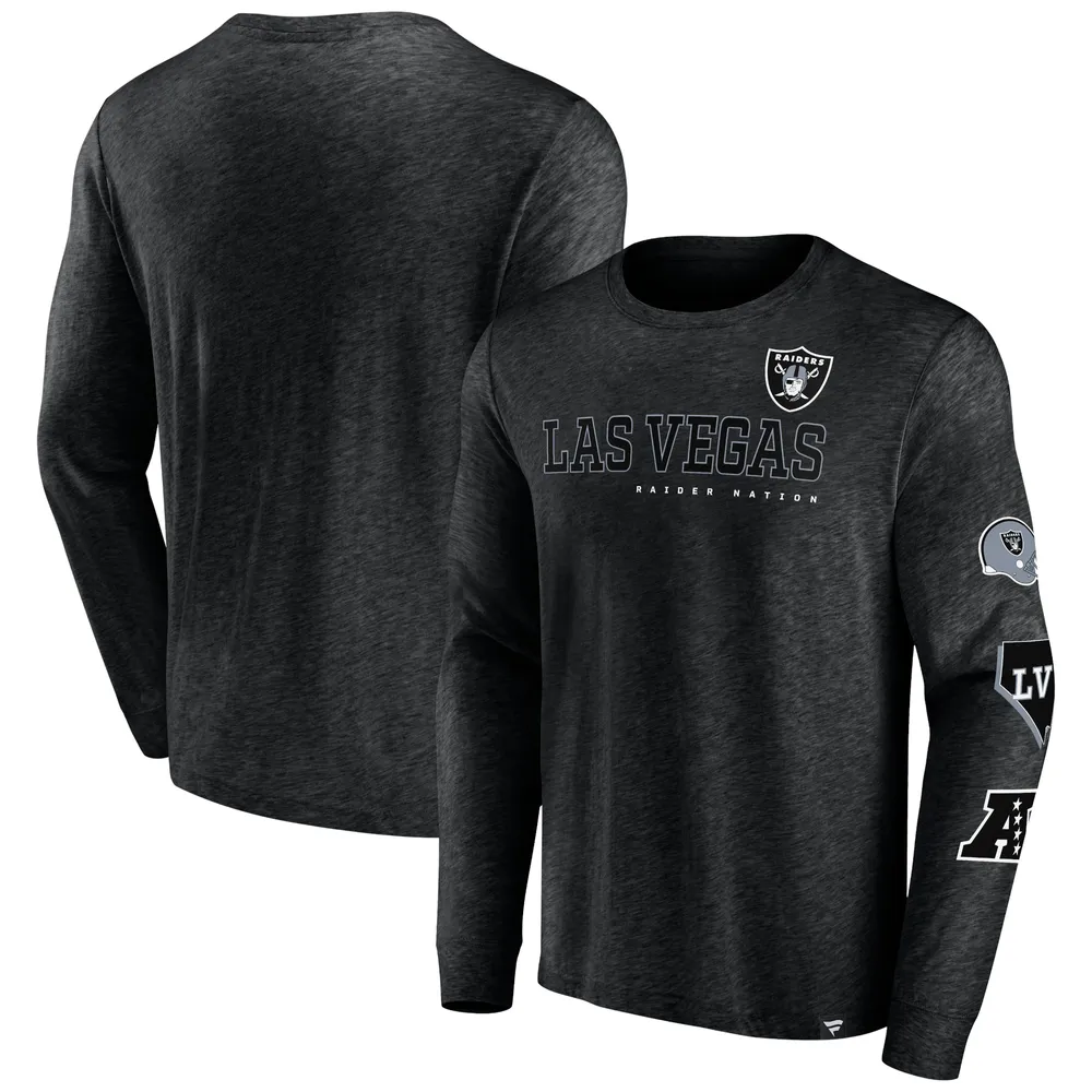 Men's Fanatics Branded Black/Heathered Gray Las Vegas Raiders Big