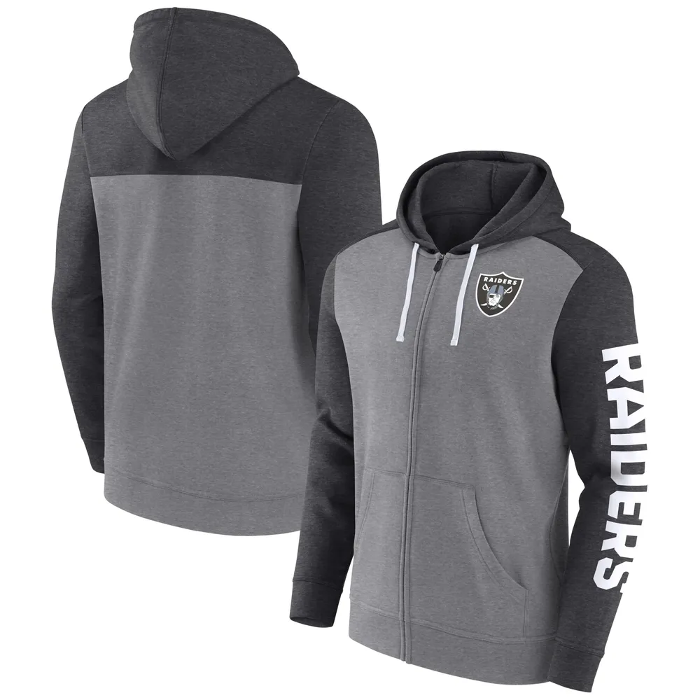 Lids Las Vegas Raiders WEAR by Erin Andrews Women's Plus Full-Zip Hoodie -  Heather Gray