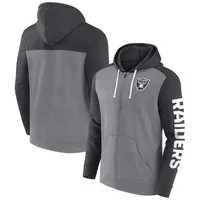 Lids Las Vegas Raiders Fanatics Branded Women's End Around Raglan Full-Zip  Hoodie - White/Black