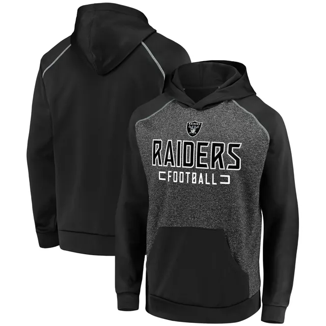 Lids Las Vegas Raiders Nike Raglan 3/4-Sleeve Pullover Hoodie - Heather  Gray/Heather Black