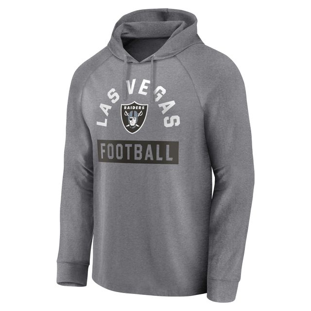 Lids Las Vegas Raiders Nike Raglan 3/4-Sleeve Pullover Hoodie - Heather  Gray/Heather Black