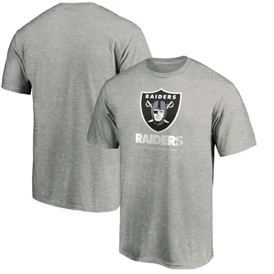 Men's Fanatics Branded Black/Heathered Gray Las Vegas Raiders Big & Tall Color Block T-Shirt