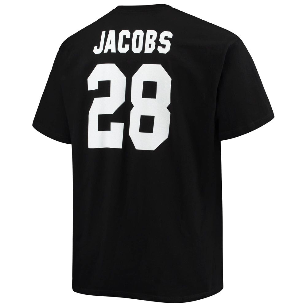 Josh Jacobs Las Vegas Raiders Youth Black Name & Number Logo T-Shirt 