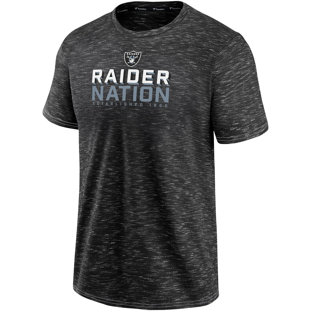 T-shirt composant Fanatics Charcoal Las Vegas Raiders pour hommes