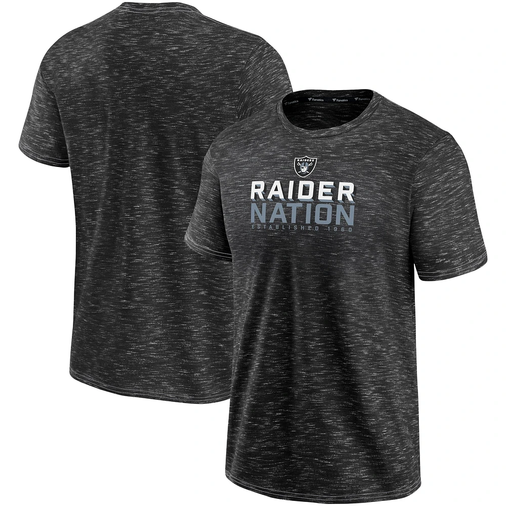 T-shirt composant Fanatics Charcoal Las Vegas Raiders pour hommes