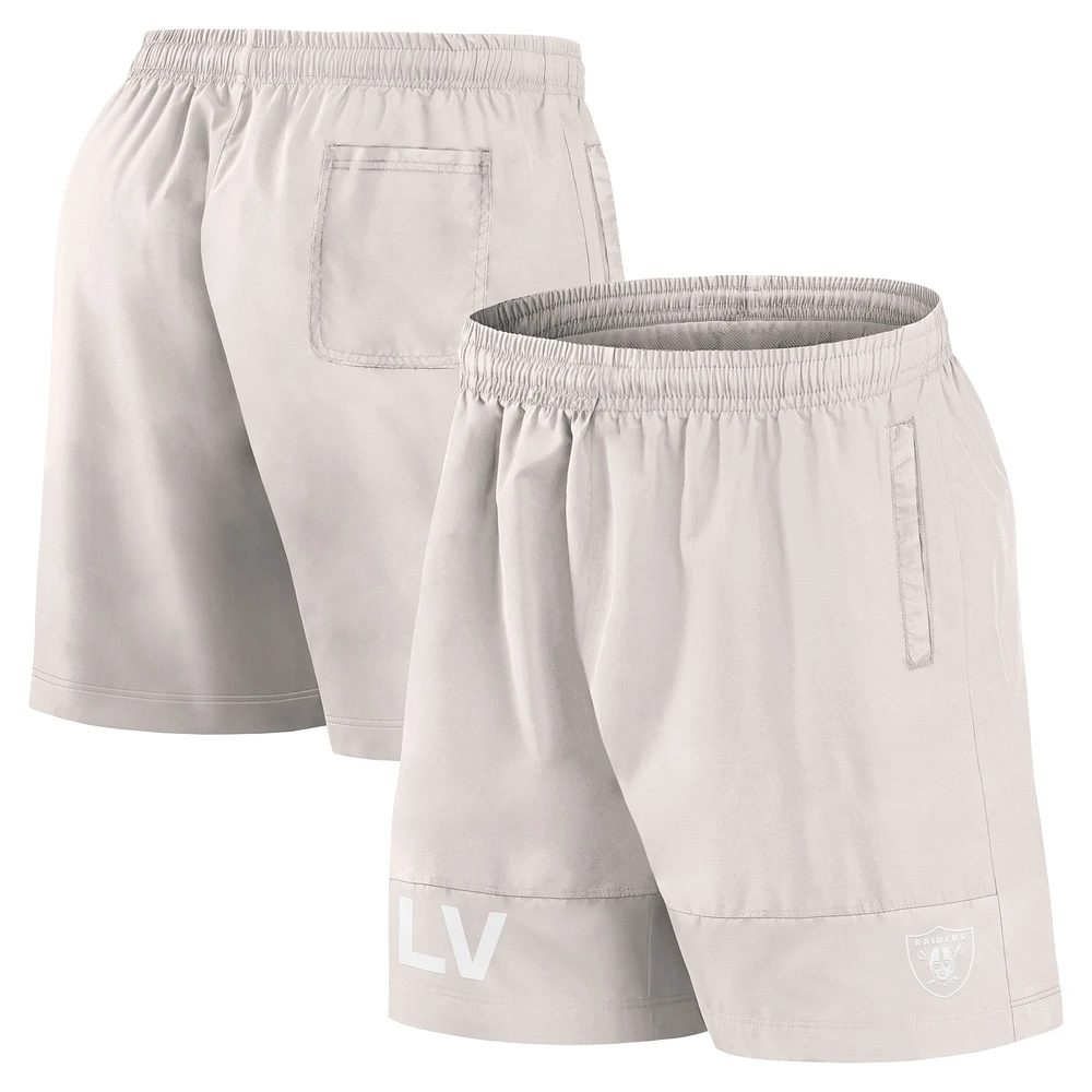 Men's Fanatics Cream Las Vegas Raiders Elements Shorts