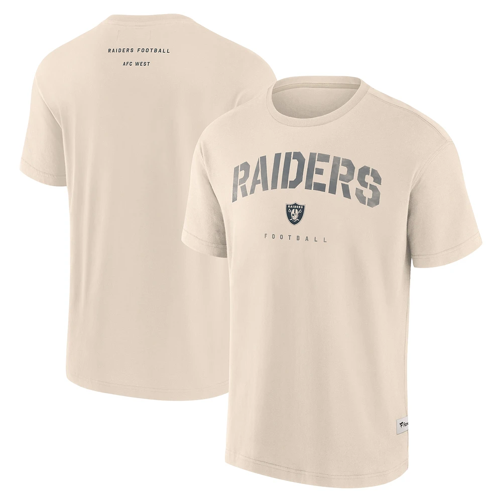 T-shirt Future Ground crème fanatiques pour hommes Las Vegas Raiders Elements Weathered Tonal