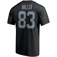 T-shirt noir avec nom et numéro d'icône de joueur des Raiders Las Vegas Darren Waller Fanatics pour hommes