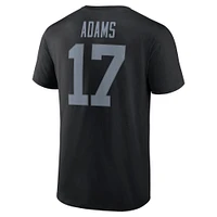 Men's Fanatics Davante Adams Black Las Vegas Raiders Player Icon Name & Number T-Shirt