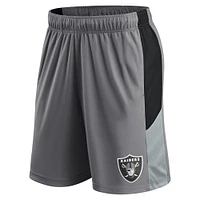 Men's Fanatics Gray Las Vegas Raiders Logo Shorts