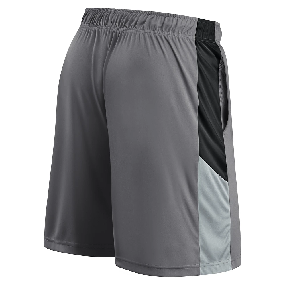 Men's Fanatics Gray Las Vegas Raiders Logo Shorts