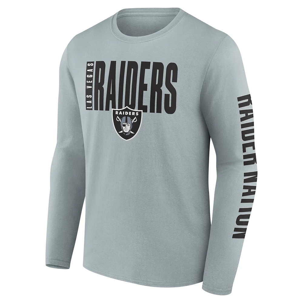 Men's Fanatics Gray Las Vegas Raiders Vision Long Sleeve T-Shirt